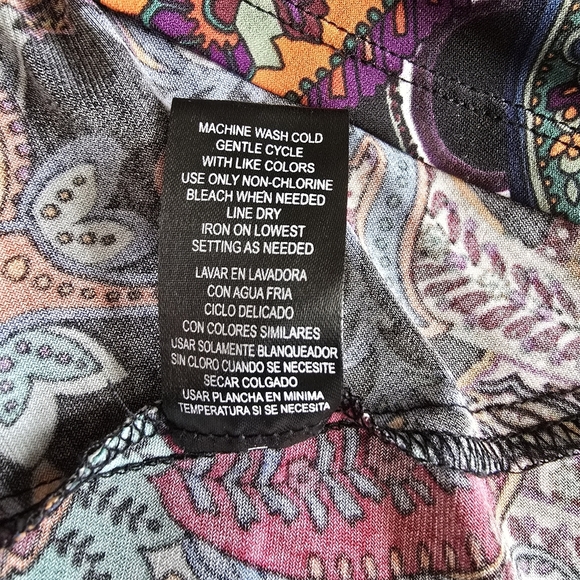 Nicole Miller Studio faux wrap paisley dress size 14 - Picture 14 of 14